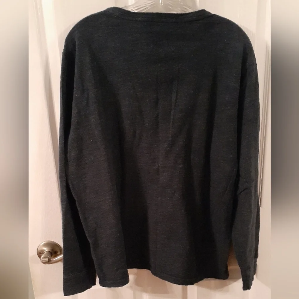 Polo Ralph Lauren men's L grey white pony logo long sleeve slim fit shirt